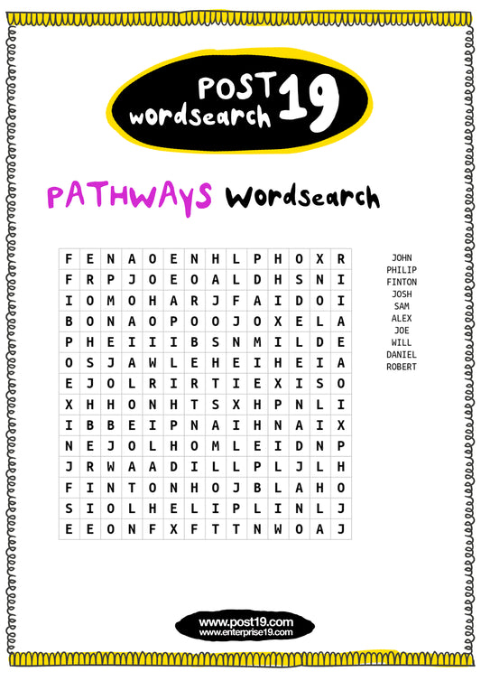Pathways Group Wordsearch